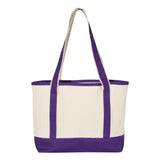 Q125800 Q-Tees 20L Small Deluxe Tote Natural/ Purple