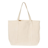 Q1500 Q-Tees 34.6L Large Canvas Deluxe Tote Natural/ Natural