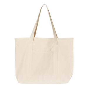 Q1500 Q-Tees 34.6L Large Canvas Deluxe Tote Natural/ Natural