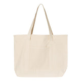 Q1500 Q-Tees 34.6L Large Canvas Deluxe Tote Natural/ Natural