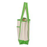 Q1500 Q-Tees 34.6L Large Canvas Deluxe Tote Natural/ Lime