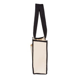 Q1100 Q-Tees 14L Tote with Contrast-Color Handles Natural/ Black