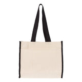 Q1100 Q-Tees 14L Tote with Contrast-Color Handles Natural/ Black