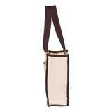 Q1100 Q-Tees 14L Tote with Contrast-Color Handles Natural/ Chocolate