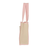 Q1100 Q-Tees 14L Tote with Contrast-Color Handles Natural/ Light Pink