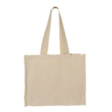 Q1100 Q-Tees 14L Tote with Contrast-Color Handles Natural/ Natural