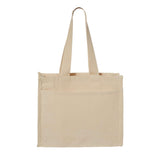 Q1100 Q-Tees 14L Tote with Contrast-Color Handles Natural/ Natural