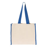 Q1100 Q-Tees 14L Tote with Contrast-Color Handles Natural/ Royal