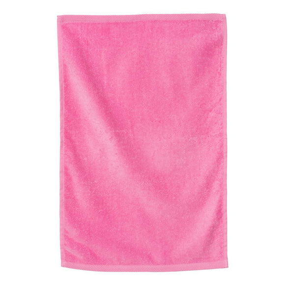 T200 Q-Tees Hemmed Hand Towel Azalea