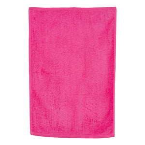 T200 Q-Tees Hemmed Hand Towel Hot Pink