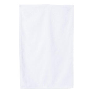 T200 Q-Tees Hemmed Hand Towel White