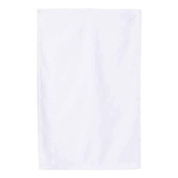 T200 Q-Tees Hemmed Hand Towel White