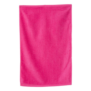 T300 Q-Tees Deluxe Hemmed Hand Towel Hot Pink