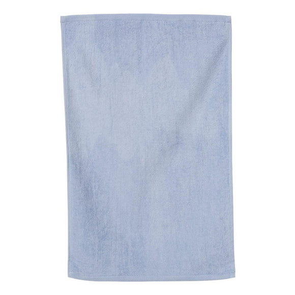 T300 Q-Tees Deluxe Hemmed Hand Towel Light Blue