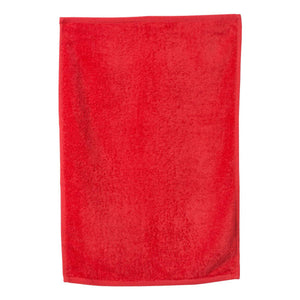 T300 Q-Tees Deluxe Hemmed Hand Towel Red