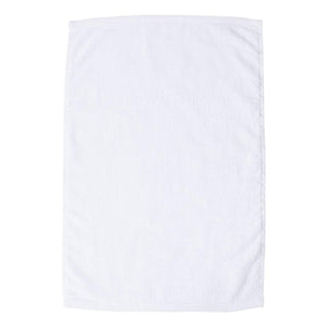 T300 Q-Tees Deluxe Hemmed Hand Towel White