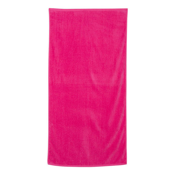 QV3060 Q-Tees Velour Beach Towel Hot Pink