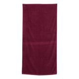 QV3060 Q-Tees Velour Beach Towel Maroon