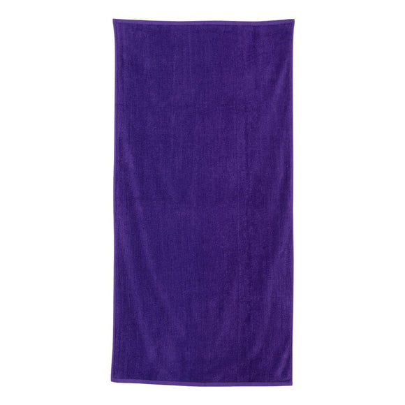 QV3060 Q-Tees Velour Beach Towel Purple