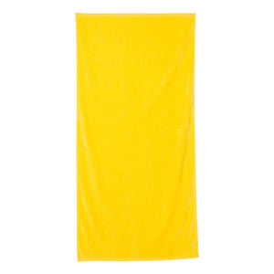 QV3060 Q-Tees Velour Beach Towel Yellow