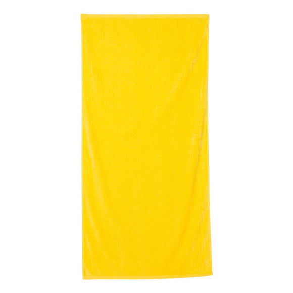 QV3060 Q-Tees Velour Beach Towel Yellow