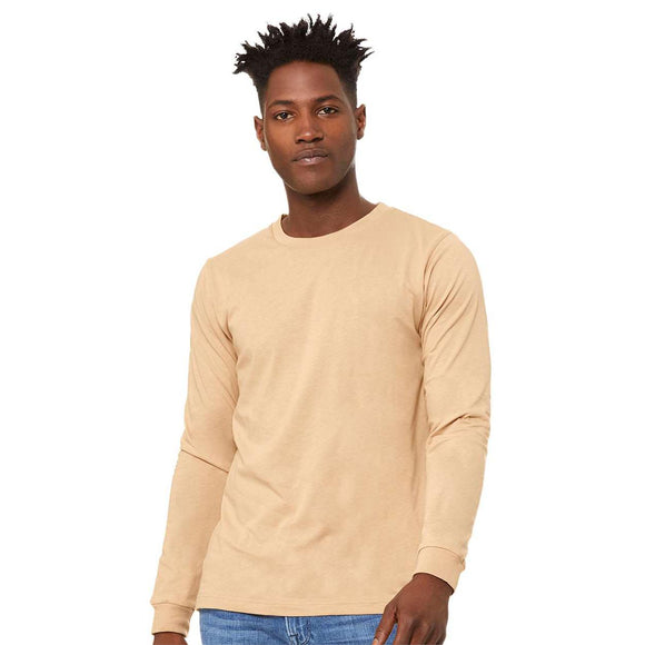 3501 BELLA + CANVAS Unisex Jersey Long Sleeve Tee Sand Dune