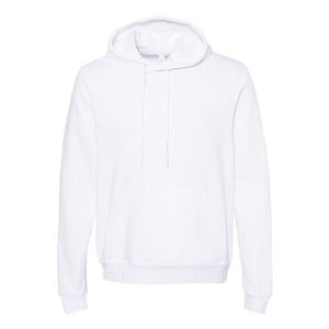 3719 BELLA + CANVAS Sponge Fleece Hoodie DTG White