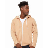 3739 BELLA + CANVAS Sponge Fleece Full-Zip Hoodie Heather Sand Dune