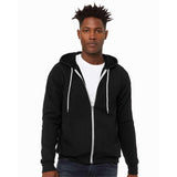 3739 BELLA + CANVAS Sponge Fleece Full-Zip Hoodie Black Heather