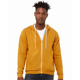 3739 BELLA + CANVAS Sponge Fleece Full-Zip Hoodie Heather Mustard