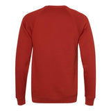 3901 BELLA + CANVAS Sponge Fleece Raglan Crewneck Sweatshirt Brick