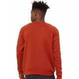 3901 BELLA + CANVAS Sponge Fleece Raglan Crewneck Sweatshirt Brick