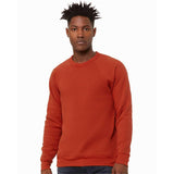 3901 BELLA + CANVAS Sponge Fleece Raglan Crewneck Sweatshirt Brick