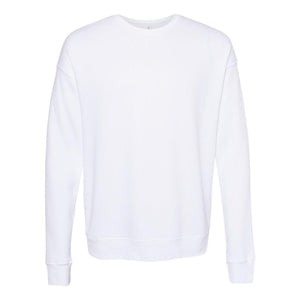 3945 BELLA + CANVAS Sponge Fleece Drop Shoulder Crewneck Sweatshirt DTG White