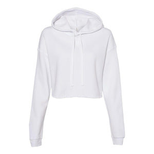 7502 BELLA + CANVAS Women's Crop Fleece Hoodie White