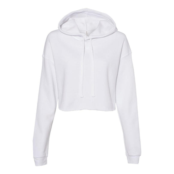 7502 BELLA + CANVAS Women's Crop Fleece Hoodie White