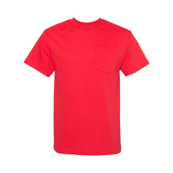 1305 ALSTYLE Classic Pocket T-Shirt Red