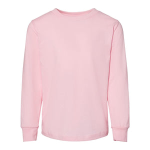 3501T BELLA + CANVAS Toddler Jersey Long Sleeve Tee Pink