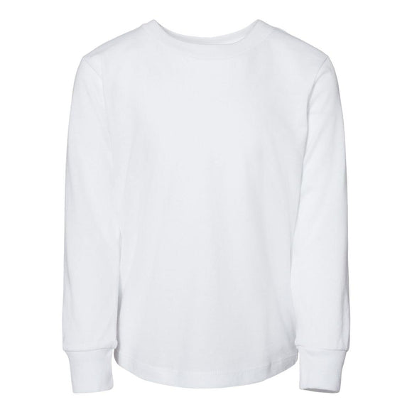 3501T BELLA + CANVAS Toddler Jersey Long Sleeve Tee White