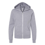 3739Y BELLA + CANVAS Youth Sponge Fleece Full-Zip Hoodie Athletic Heather