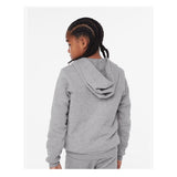 3739Y BELLA + CANVAS Youth Sponge Fleece Full-Zip Hoodie Athletic Heather