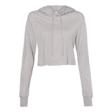 8512 BELLA + CANVAS Women’s Triblend Crop Long Sleeve Hoodie Athletic Grey Triblend