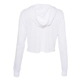 8512 BELLA + CANVAS Women’s Triblend Crop Long Sleeve Hoodie Solid White Triblend