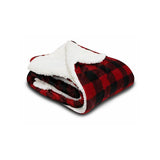 8712 Alpine Fleece Micro Mink Sherpa Blanket Red Buffalo