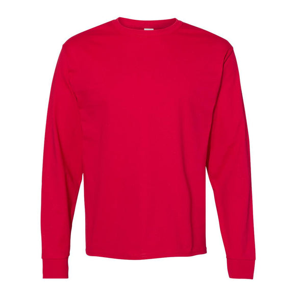 5286 Hanes Essential-T Long Sleeve T-Shirt Deep Red