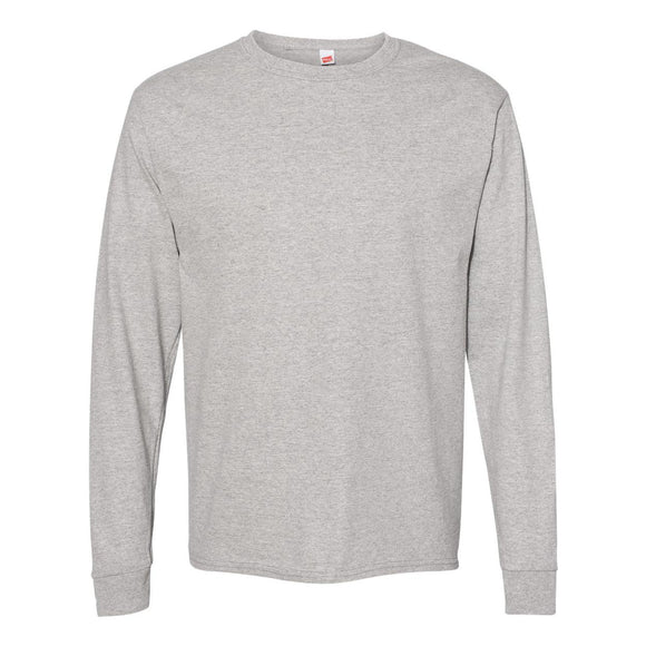 5286 Hanes Essential-T Long Sleeve T-Shirt Oxford Grey