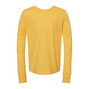 3501Y BELLA + CANVAS Youth Jersey Long Sleeve Tee Heather Yellow Gold