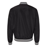 EXP52BMR Independent Trading Co. Lightweight Bomber Jacket Black/ White Stripe