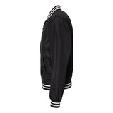 EXP52BMR Independent Trading Co. Lightweight Bomber Jacket Black/ White Stripe