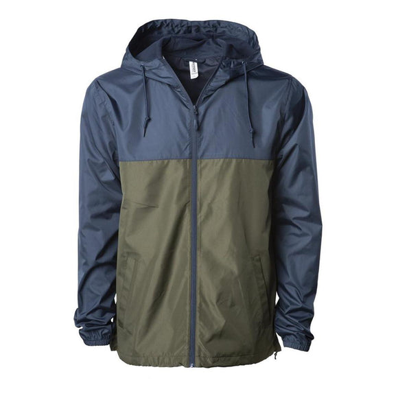 EXP54LWZ Independent Trading Co. Lightweight Windbreaker Full-Zip Jacket Classic Navy/ Army